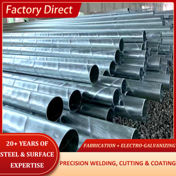 Round and seamless pipes